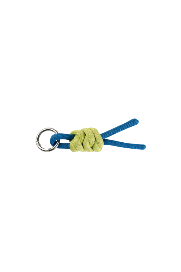 ColorBlock Knot Keychain in Lime Cobalt