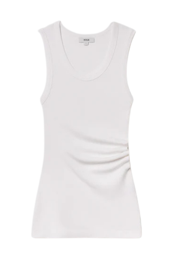 Twisted Poppy Tank in White