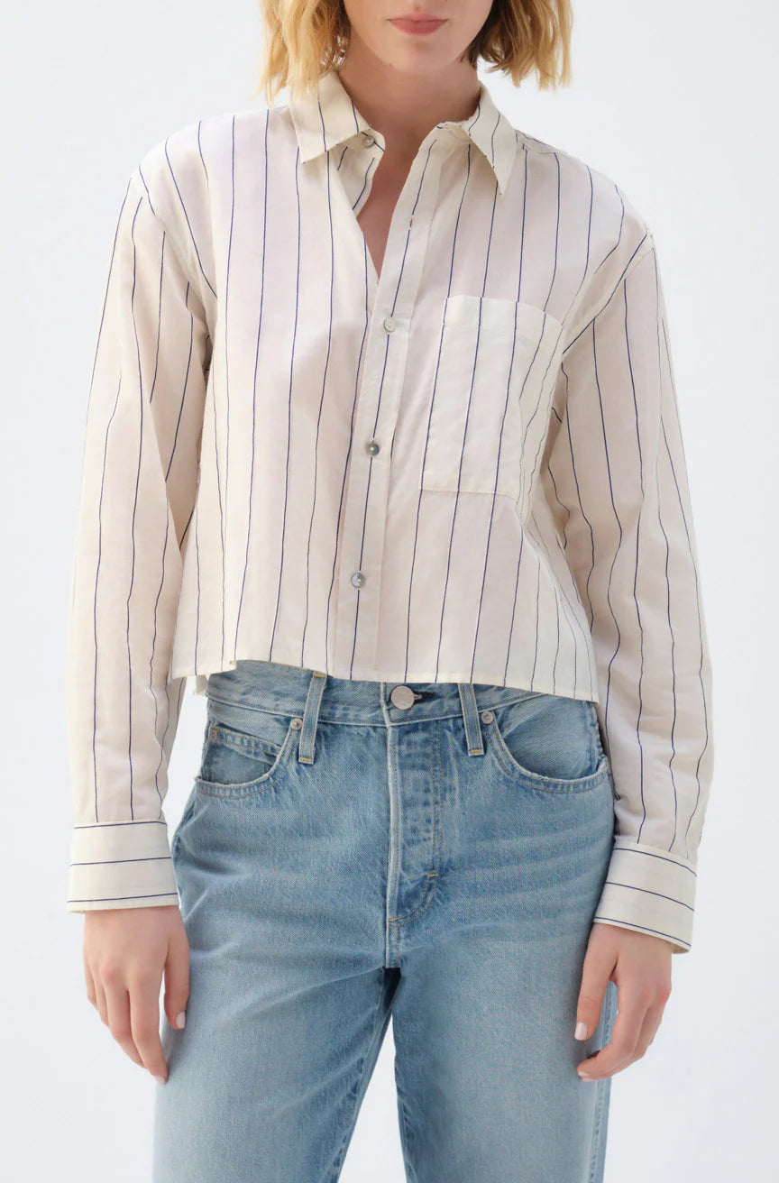 Crop Ruth Shirt in Bone/Neptune Multi