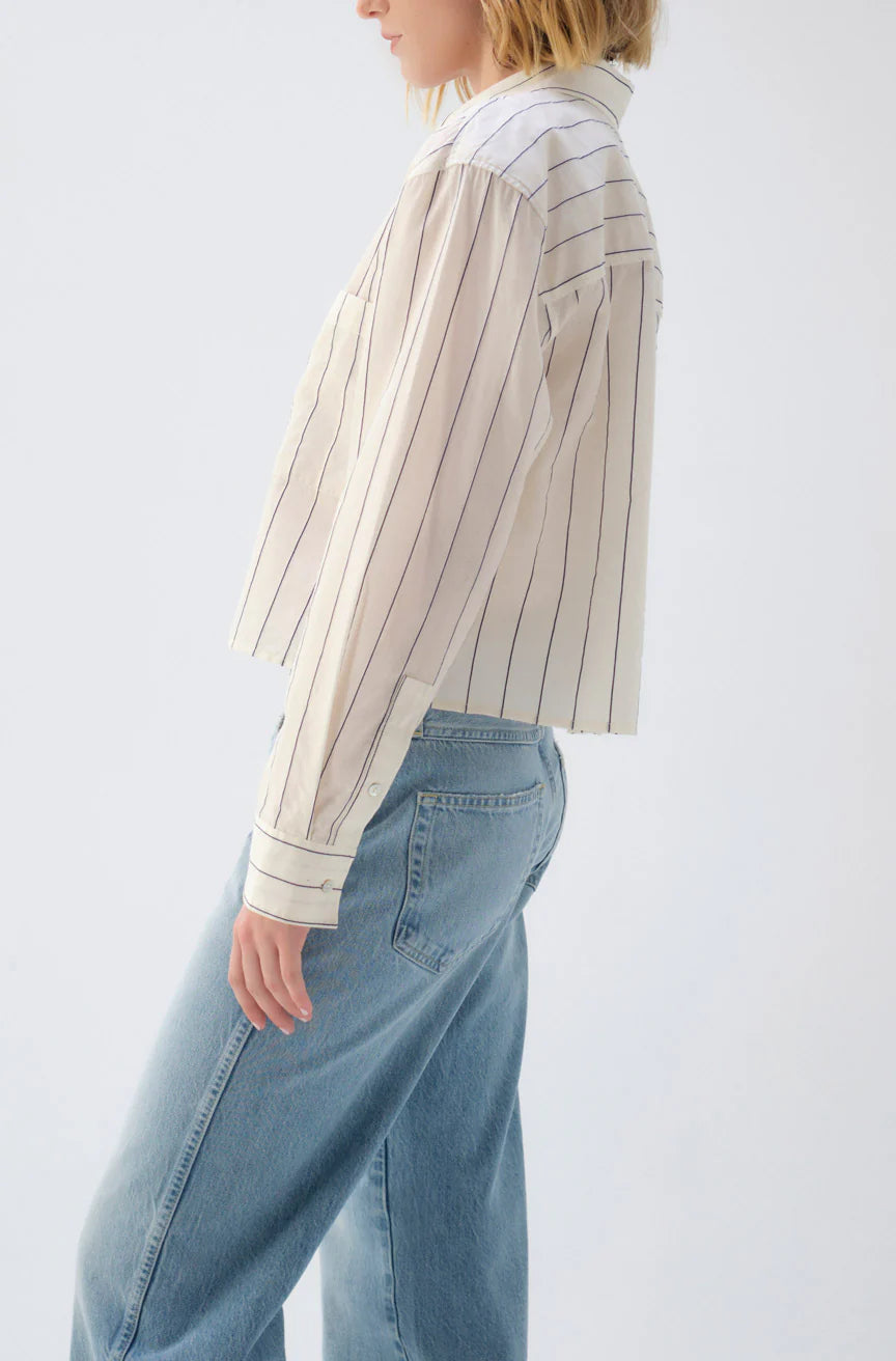 Crop Ruth Shirt in Bone/Neptune Multi