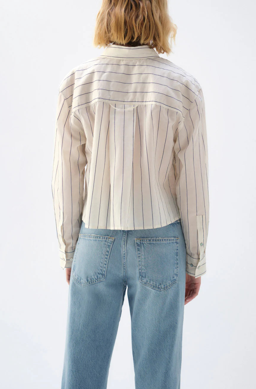 Crop Ruth Shirt in Bone/Neptune Multi