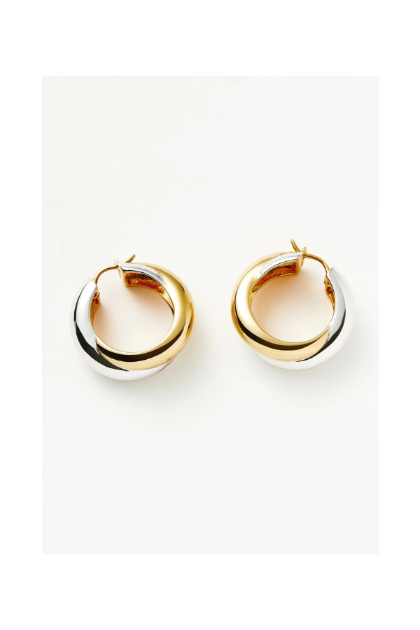 Lucy Williams Chunky Entwine Medium Hoop Earrings