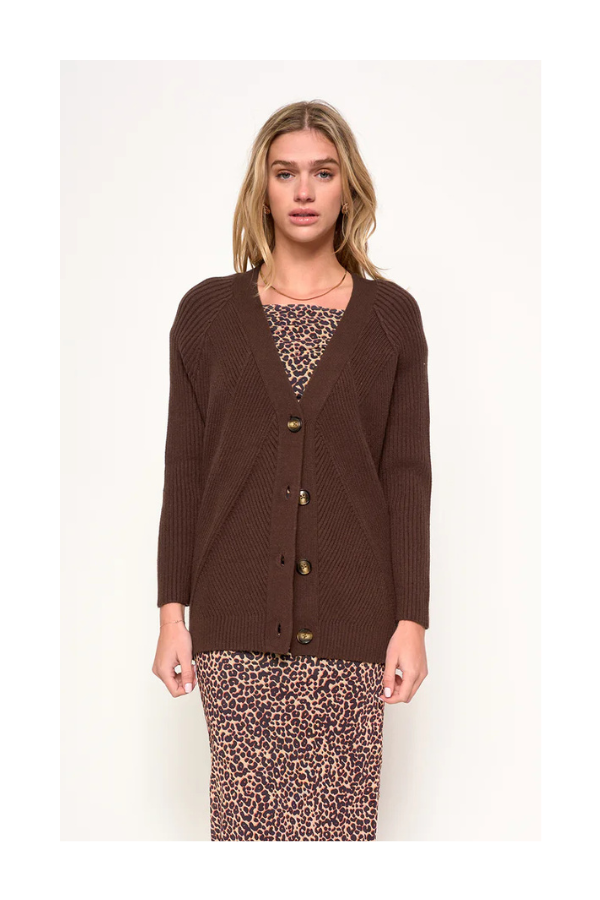 Keiko Cardigan in Brown