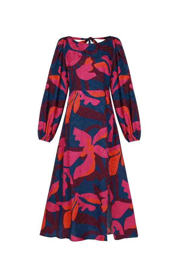 Stendhal Dress in Print Geo Flowers