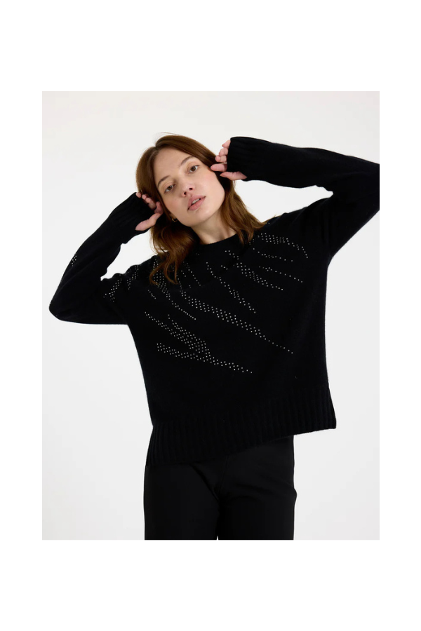 Hot Fix Zebra Crew in Black