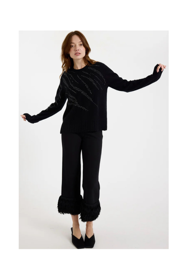 Hot Fix Zebra Crew in Black