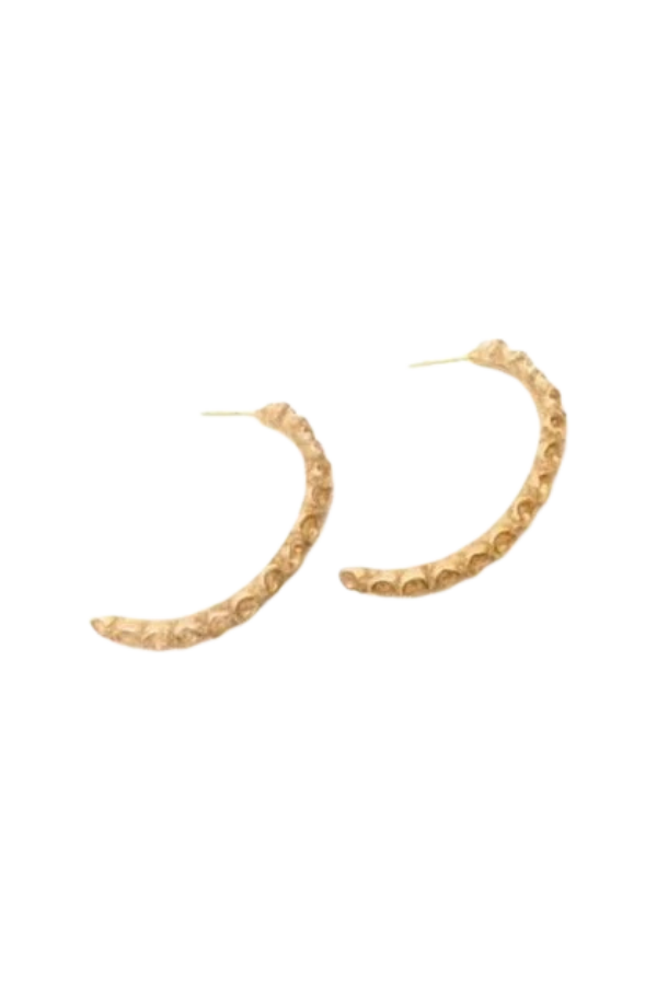 Poppy Row Hoop Earrings in Gold