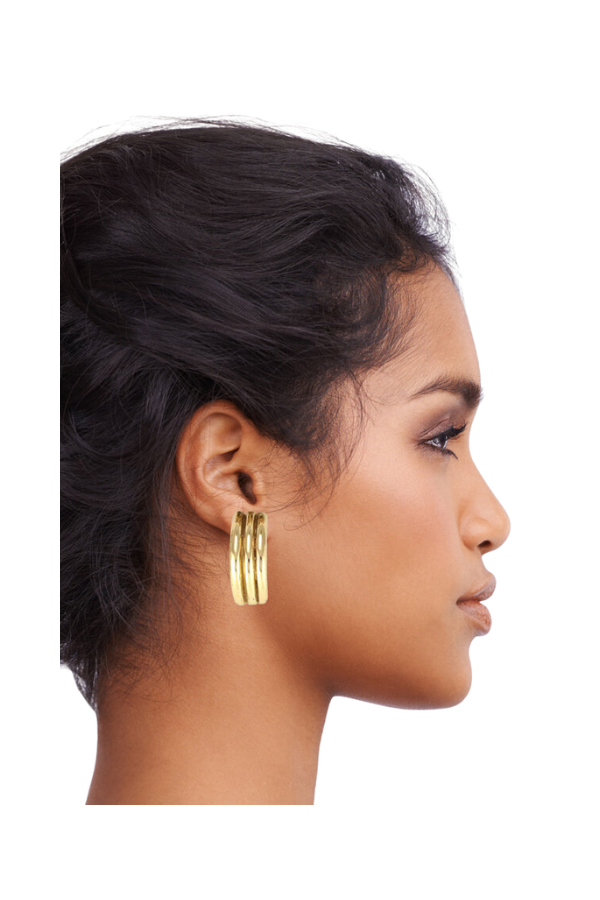 In Motion Hoops in Gold