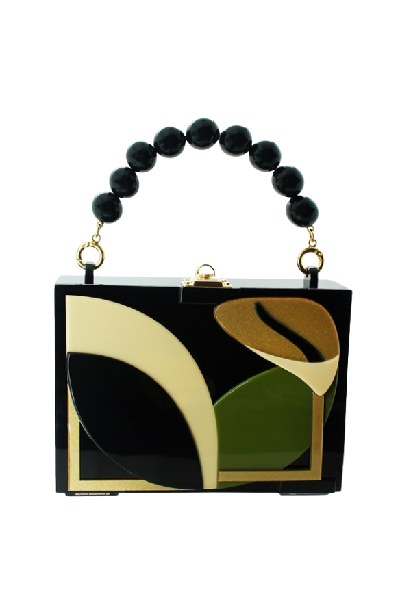 Anthurium Clutch in Kahki