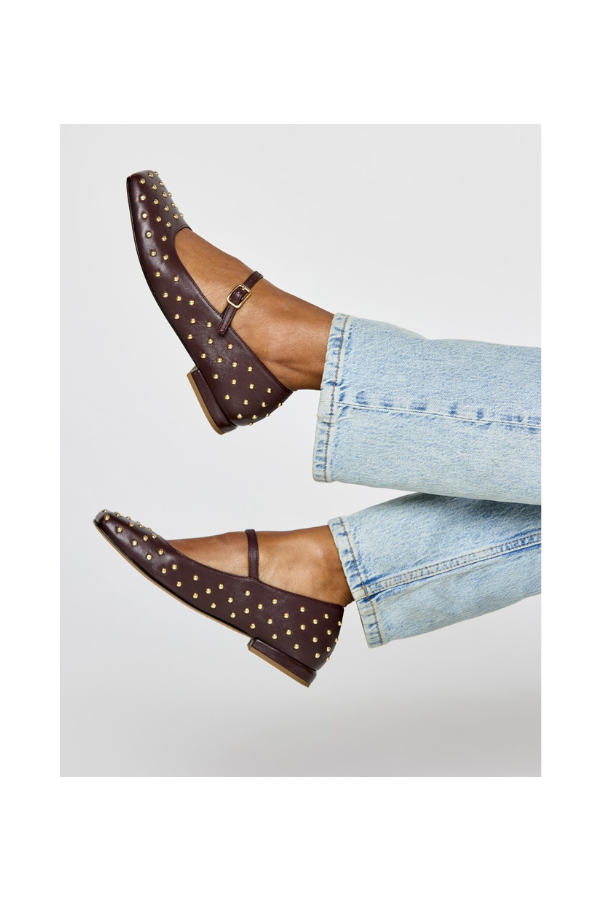 Millie Ballet Flat in Tmoro Leather