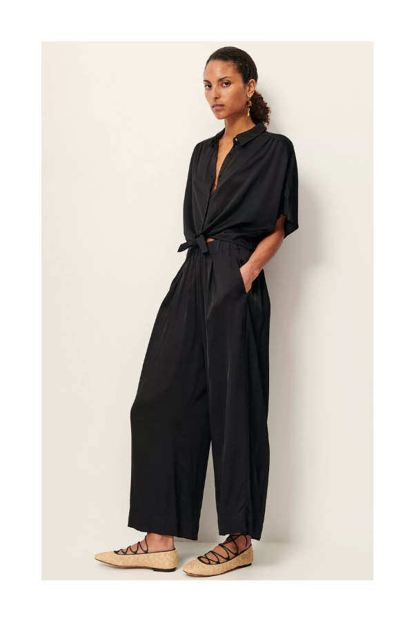 Isla Night Wide Leg Pants in Black