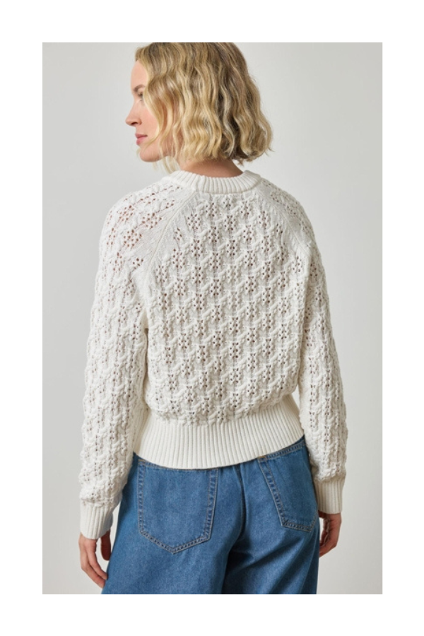 Easy Sleeve Raglan Sweater in White