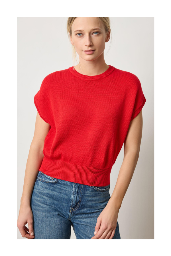 Wedge Sweater in Scarlet