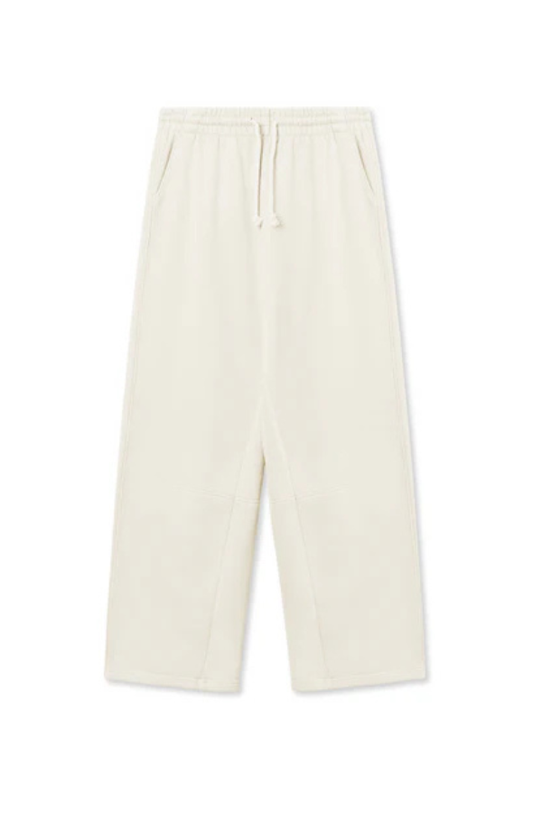 Fallon Structured Fleece Barrel Pants in Sugar