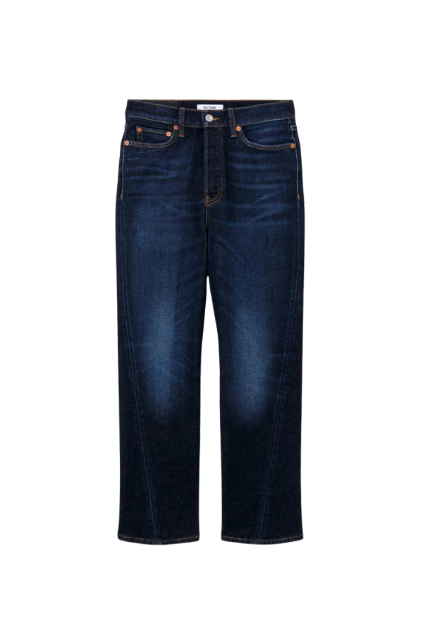 Twisted Stove Pipe Jean in Dark Lady Blue
