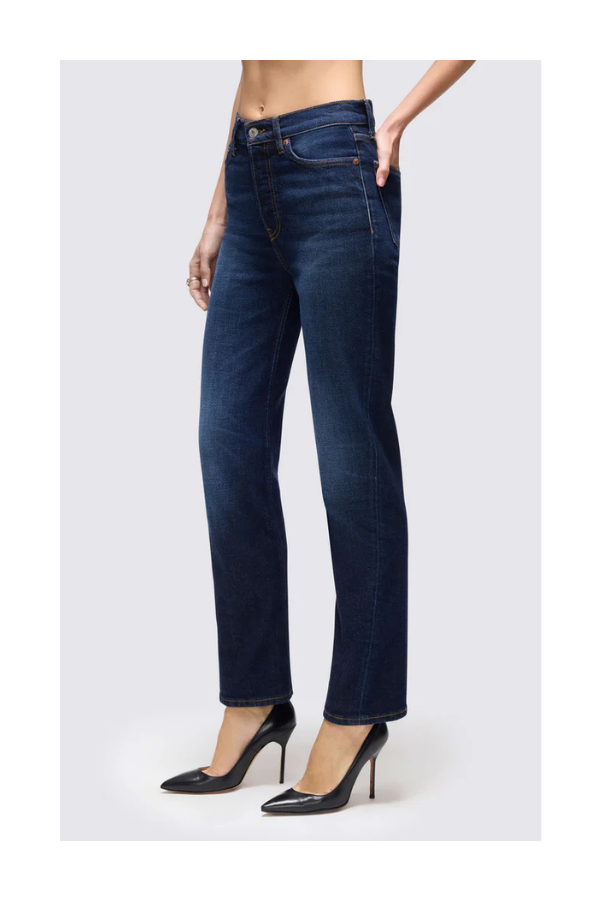 Twisted Stove Pipe Jean in Dark Lady Blue