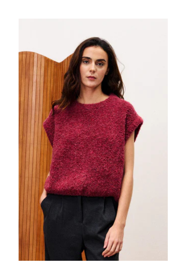 Jasmine Sweater in Bordeaux