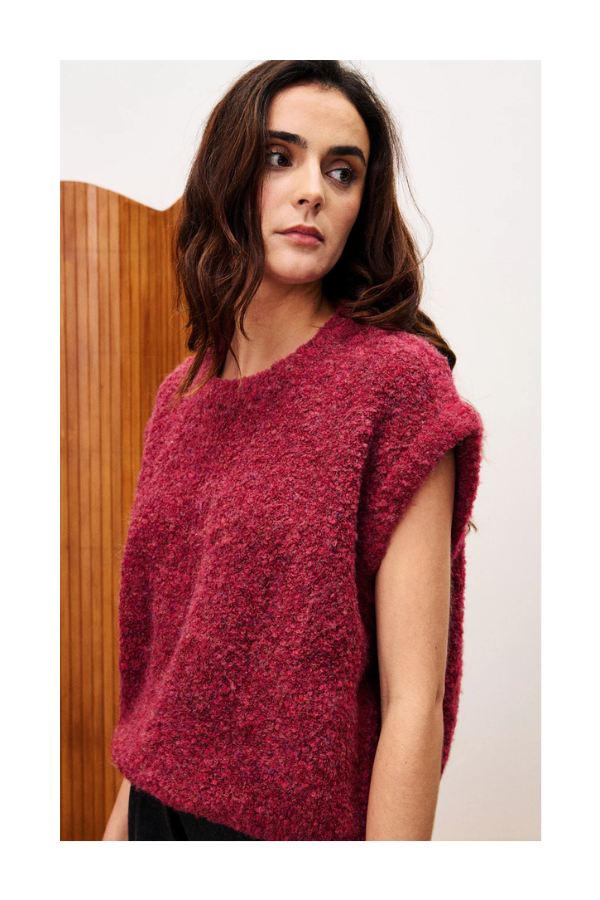 Jasmine Sweater in Bordeaux