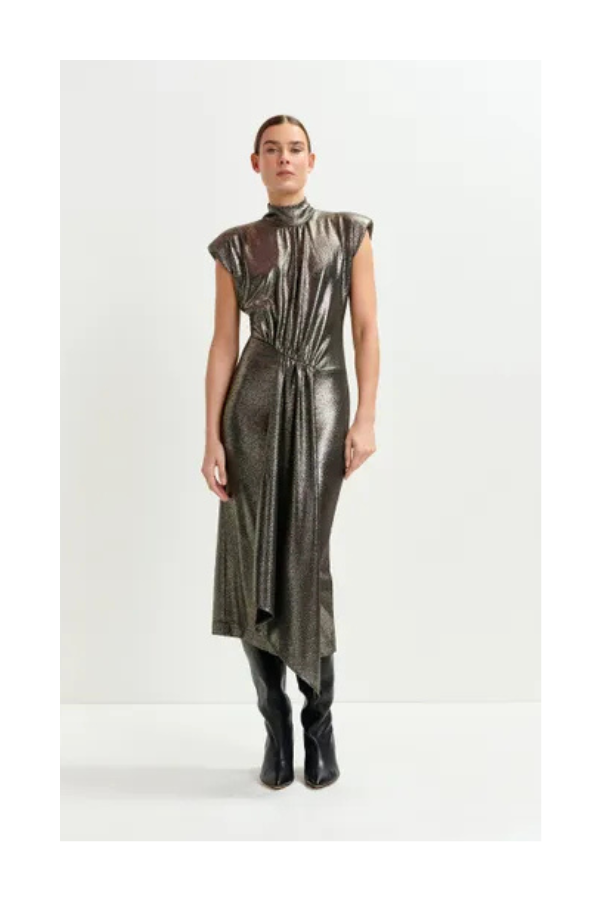 Iquarius Jersey Dress in Silver Lining