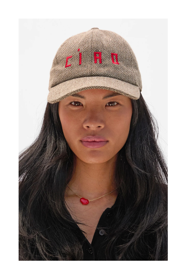 Ciao Wool Baseball Hat in Taupe