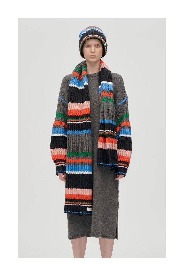 Chunky Scarf in Chunky Stripes
