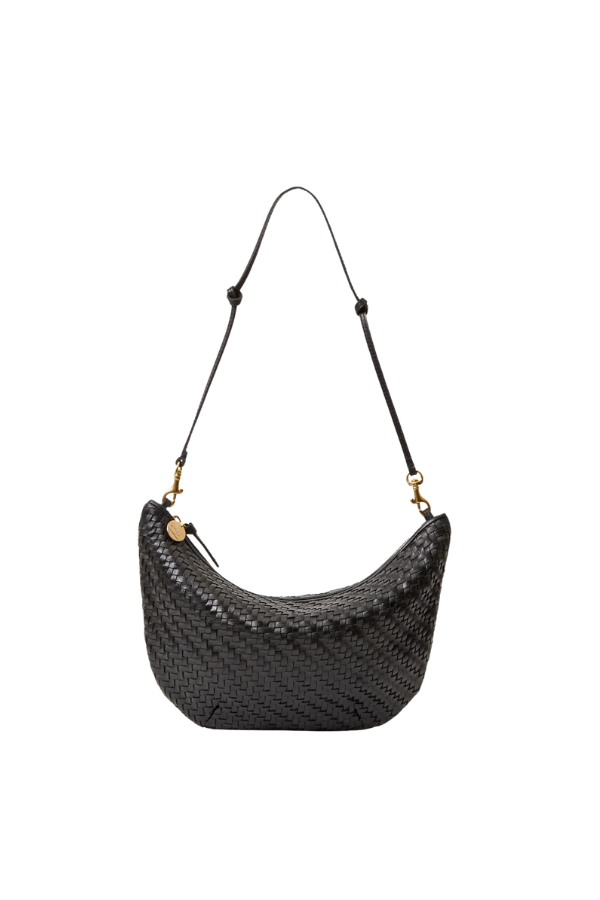 Lune in Black Woven Zig Zag