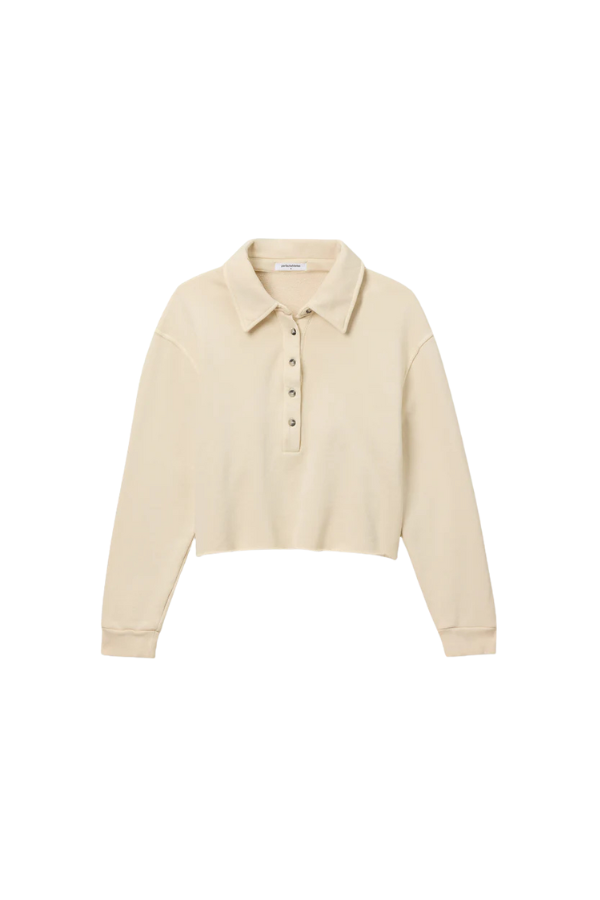 Vinny Heavier Fleece 3/4 Sweatshirt in Sugar