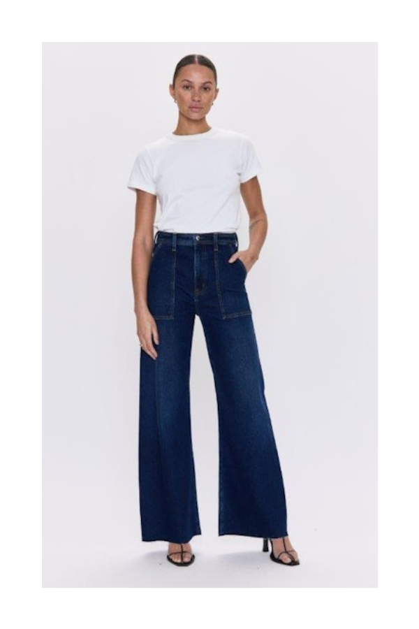 Pistola Penny Utility Wide-Leg Jeans in Calluna