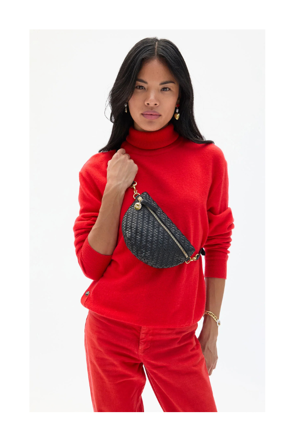 Petite Fanny in Black Woven Zig Zag