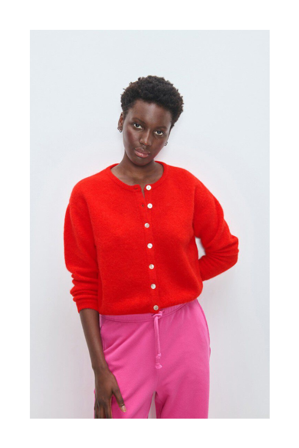 Vitow Cardigan in Strawberry