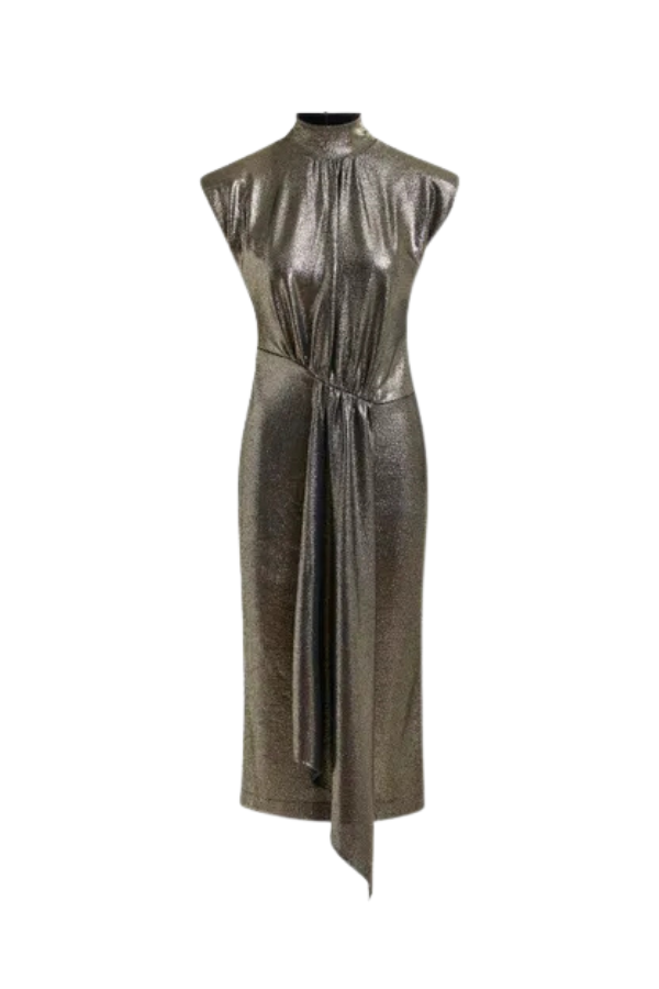 Iquarius Jersey Dress in Silver Lining