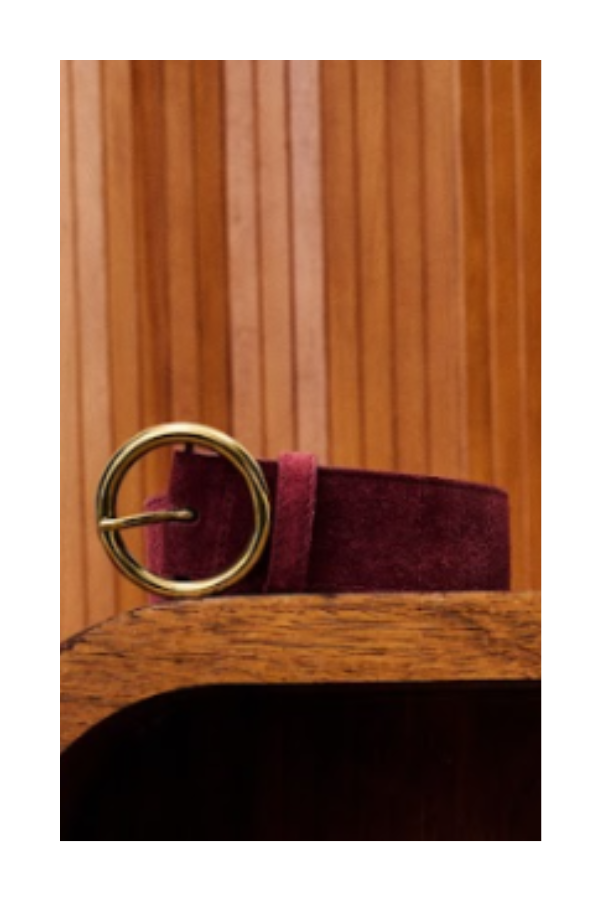 Bordeaux Leather Belt