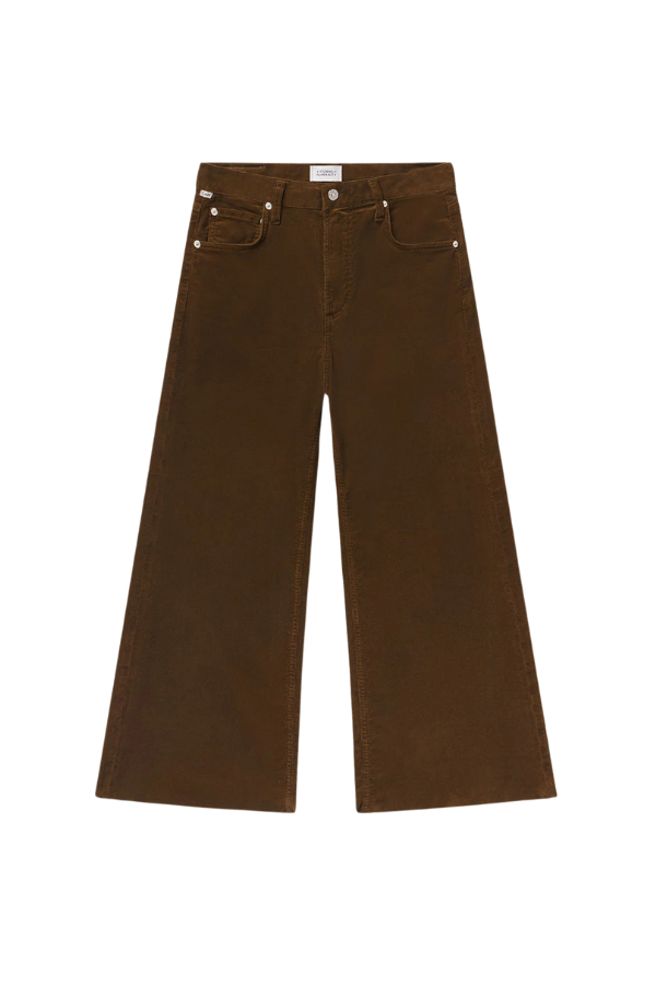 Lyra Wide Leg Crop in Corduroy