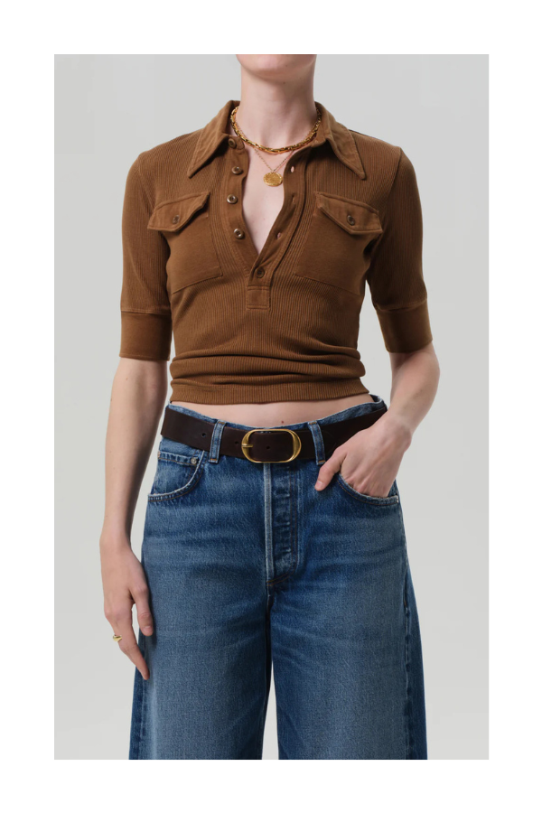 Amina Polo Shirt in Manuka