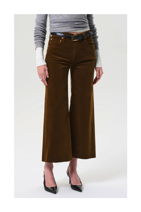 Lyra Wide Leg Crop in Corduroy