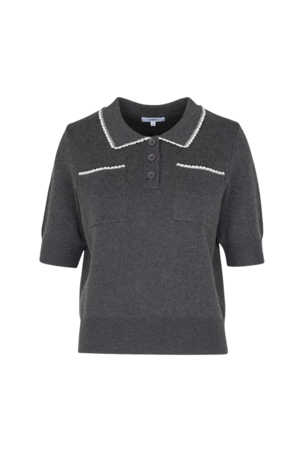 Polka Top in Carbone