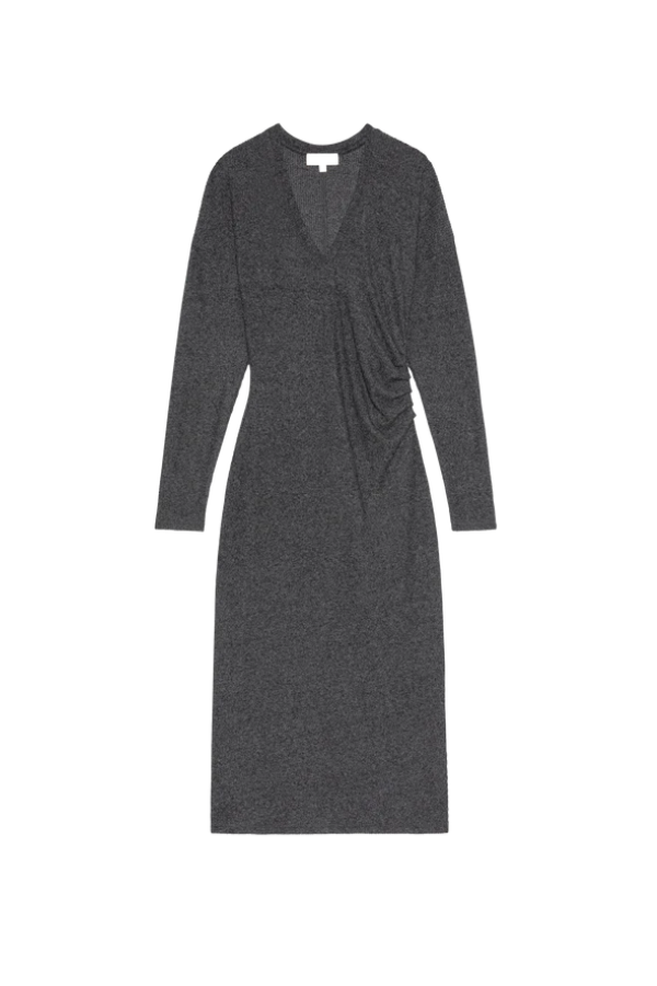 Sandrine Midi Dress in Heather Charcoal