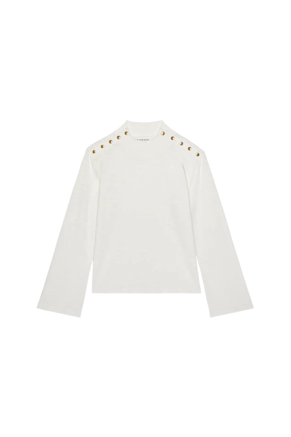 Neda Long Sleeve Shirt in Porcelain