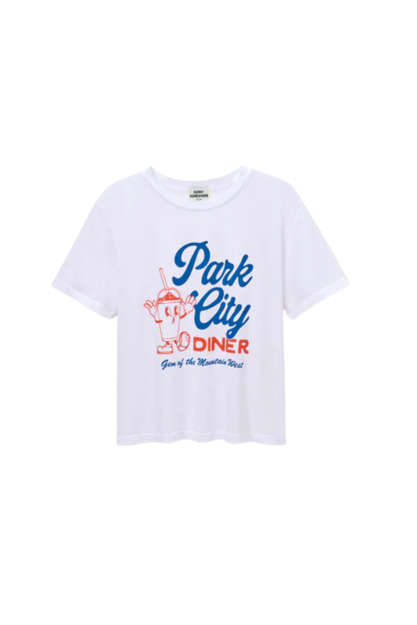 Park City Dinner Everyday Tee in White