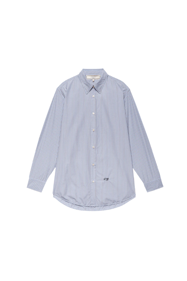 The Menswear Button Up in Alumni Stripe