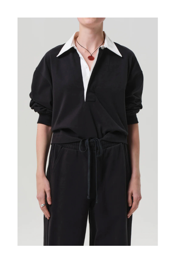 Aris Rugby Shirt in Black