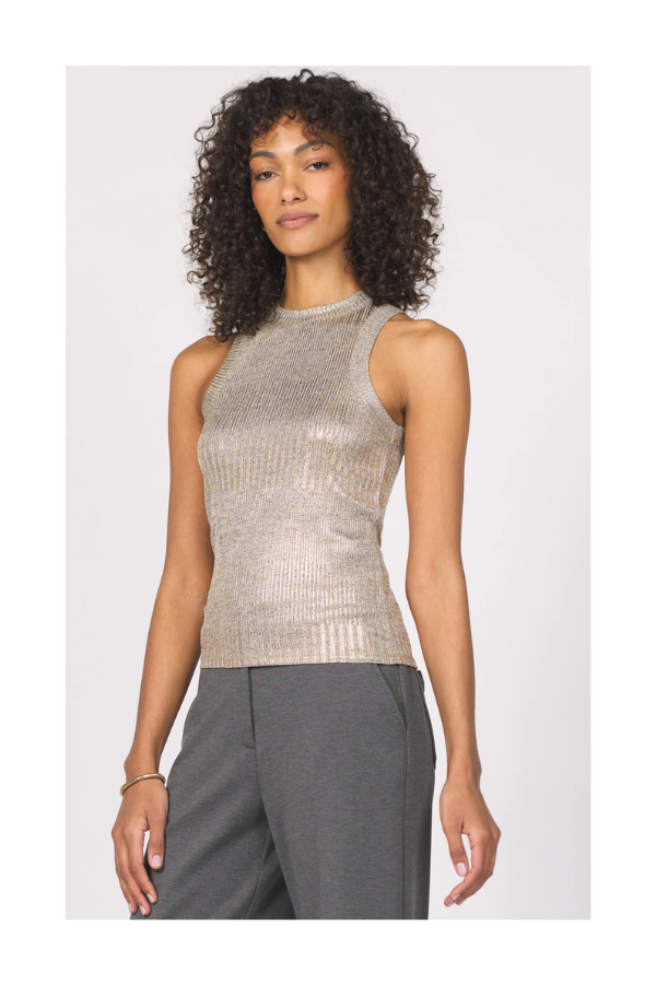 Pamela Top in Silver Foil