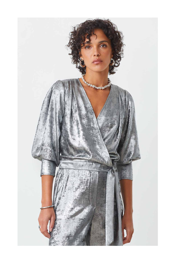 Leyla Blouse in Argent