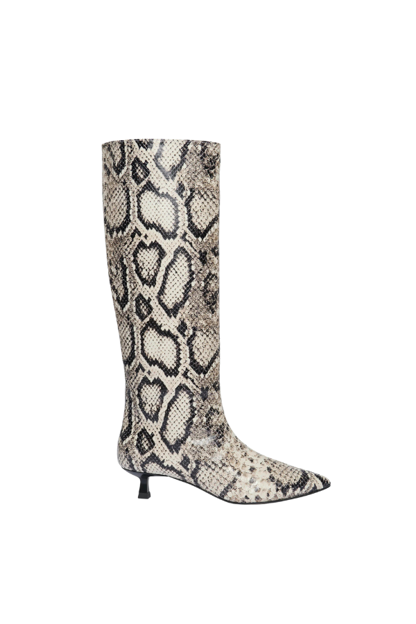 Robyn Boot in B&W Embossed Snake