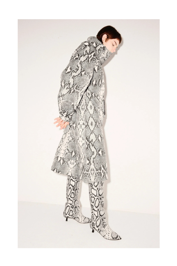 Robyn Boot in B&W Embossed Snake