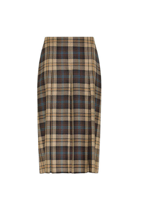 Catherine Culottes In Wool Twill in Yellow Plaid