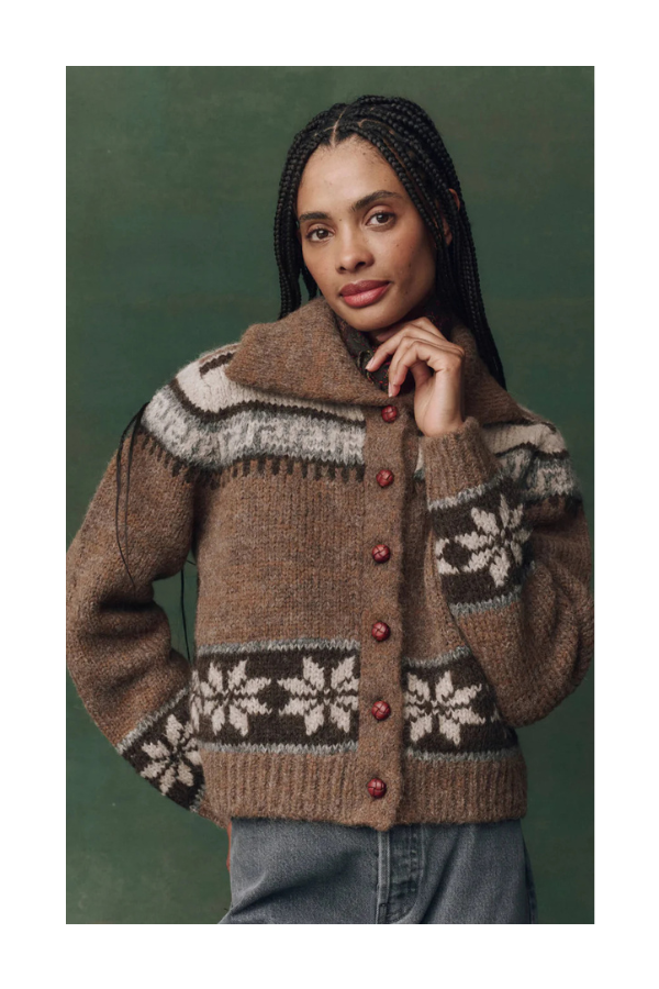 The Nordic Scholar Cardigan in Hickory Fair Isle — Moosh
