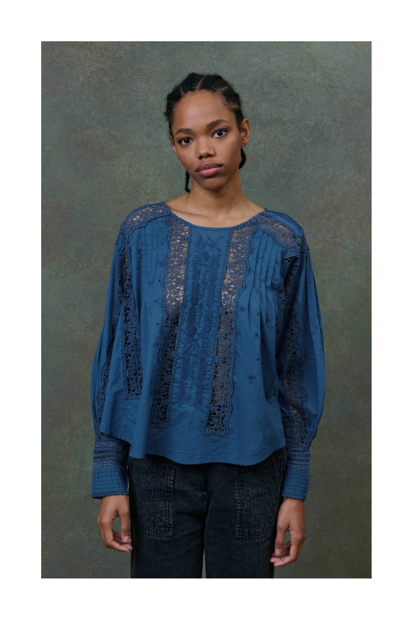 Jeannine Blouse in Blue