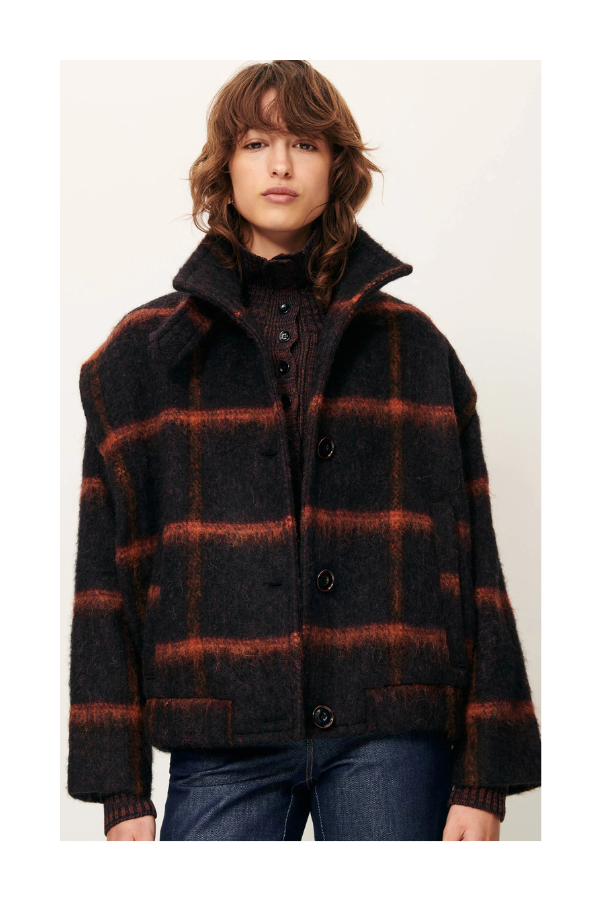 Paolino Coat in Navy Rust
