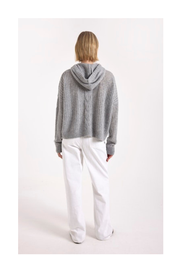 Amara Cable Hoodie in Flint